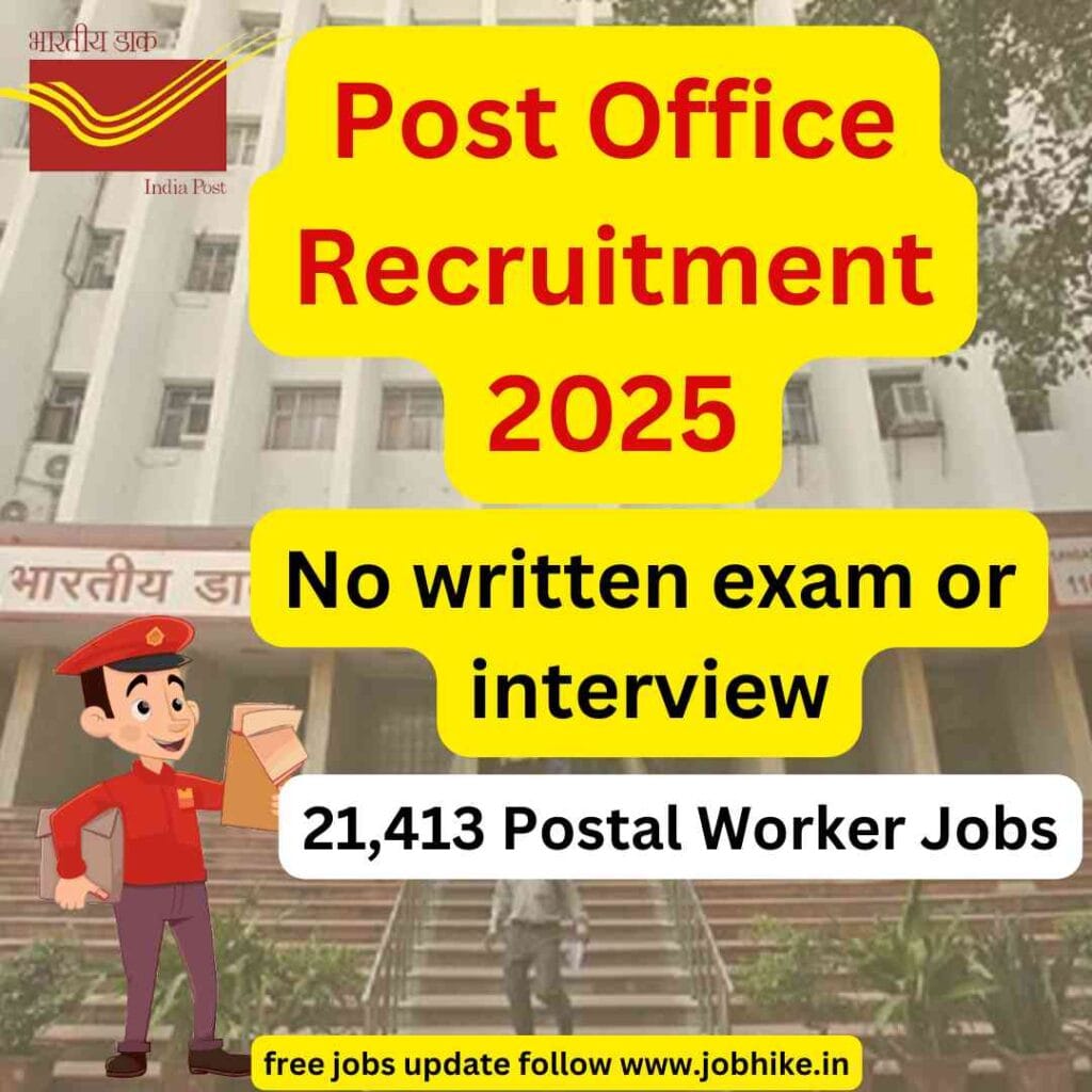 www.jobhike.in 7 11zon 1 1 Post Office Recruitment 2025: New Job Gift! 21,413 Postal Worker Jobs for 10th Pass