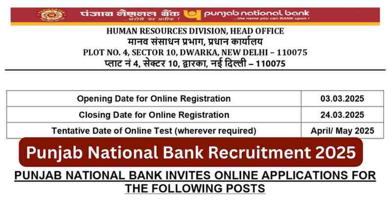 Punjab National Bank Recruitment 2025 – Apply for Cyber Security Govt Jobs, Government IT Jobs, and IT Jobs in Govt. Secure a career in banking with 350 Specialist Officer vacancies at PNB. Don't miss this opportunity!