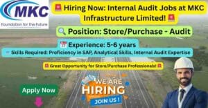 Internal Audit Jobs at MKC: Store/Purchase Audit Professional at MKC Head Office, Gandhinagar
