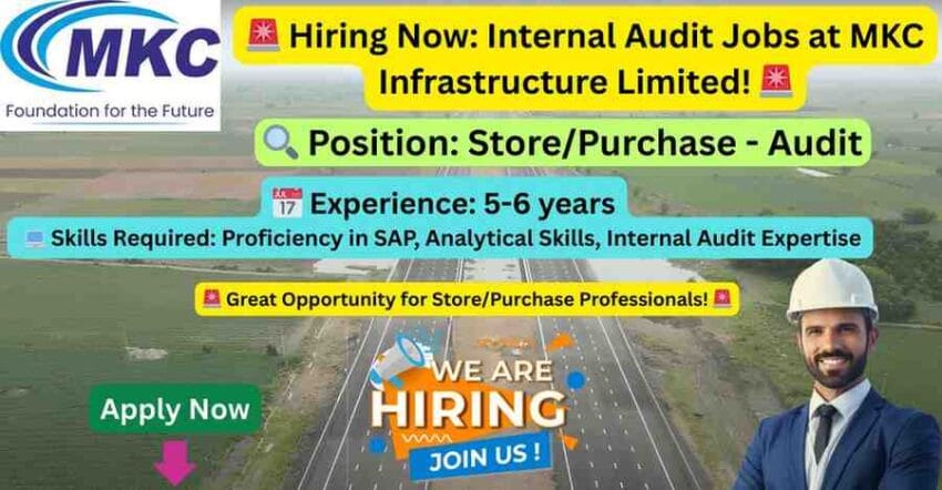 Internal Audit Jobs at MKC: Store/Purchase Audit Professional at MKC Head Office, Gandhinagar