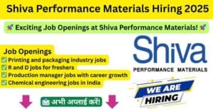 Explore top printing and packaging industry jobs, jobs in Vadodara, R and D jobs, production manager jobs, and chemical engineering jobs in India at Shiva Performance Materials. Apply now for the best career opportunities!