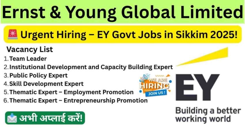 Top Jobs in Sikkim 2025 – Apply Now for EY (Ernst & Young) Vacancies in Policy, Skill Development