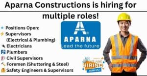 Walk in Interview in Hyderabad for Civil Engineer, MEP, and Safety Engineer Jobs | Civil Engineering Jobs in Hyderabad | Jobs in Construction Companies in Hyderabad