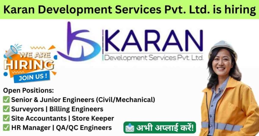 jobs in Bhopal, jobs in Madhya Pradesh, jobs in water supply projects, engineering jobs in Bhopal, civil engineer jobs, site engineer jobs, walk-in interview in Bhopal, Karan Development Services jobs, construction jobs in Bhopal, mechanical engineer jobs, billing engineer jobs, surveyor jobs, site accountant jobs, store keeper jobs, QA QC engineer jobs, HR jobs in Bhopal, freshers jobs in Bhopal, walk-in drive 2025, government project jobs, infrastructure jobs in Madhya Pradesh