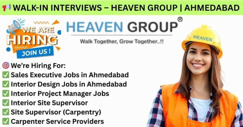 Are you looking for the best sales executive jobs in Ahmedabad, senior-level interior project manager jobs in Ahmedabad, or creative interior design jobs? Heaven Group is actively hiring professionals across these roles. This is your opportunity to be part of a growing organization that values talent, dedication, and innovation.
