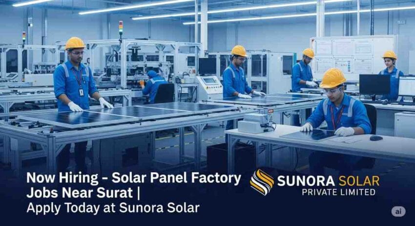 Solar panel factory jobs near Surat | Quality engineer jobs in solar manufacturing | Solar production head job opening | Renewable energy job vacancy in Gujarat | Assistant manager jobs in solar companies