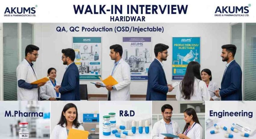 Exciting walk in interview in haridwar pharma job in haridwar b pharma job vacancy 2025 Walk-In Interview in Haridwar for B Pharma Job Vacancy | Pharma Job in Haridwar, Jobs in Pharma Company in Haridwar, Pharma Jobs in Haridwar SIDCUL, B Pharma Jobs in India, B Pharma Fresher Job in Production, Urgent Job in Haridwar, Jobs in Haridwar, Civil Engineering Jobs in Haridwar, Pharma Analytical R&D Jobs in India