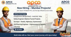 Civil Draughtsman Job in Mumbai | Tekla Jobs in Mumbai | AutoCAD Draftsman Jobs | Safety Officer Jobs in Tunnel Project | Marine Safety Engineer Jobs | Safety Jobs in Construction Companies | Surveyor Jobs in Road Projects | Highway Surveyor Jobs | Quantity Surveyor Jobs in Mumbai