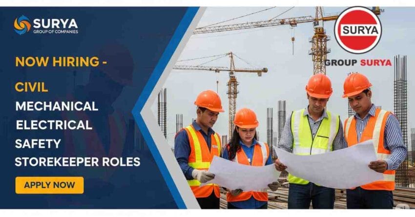 Apply Now: Civil Engineering Jobs in India, Mechanical Engineer Jobs in Construction, Project Manager Civil Jobs, Site Engineer Jobs for Freshers, Safety Officer Jobs in Construction, Electrical Estimator Jobs in India, Storekeeper Jobs in Construction Company, Quality Engineer Jobs in Civil Engineering