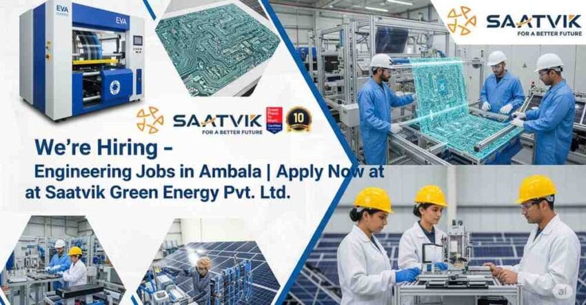 Engineering Jobs in Ambala | Mechanical Engineer Vacancy Haryana | Electrical Engineer Jobs in Manufacturing | Production and Maintenance Engineer Jobs | Senior Engineer Hiring India 2025 | EVA Encapsulant Manufacturing Jobs | B.Tech Mechanical Jobs in India