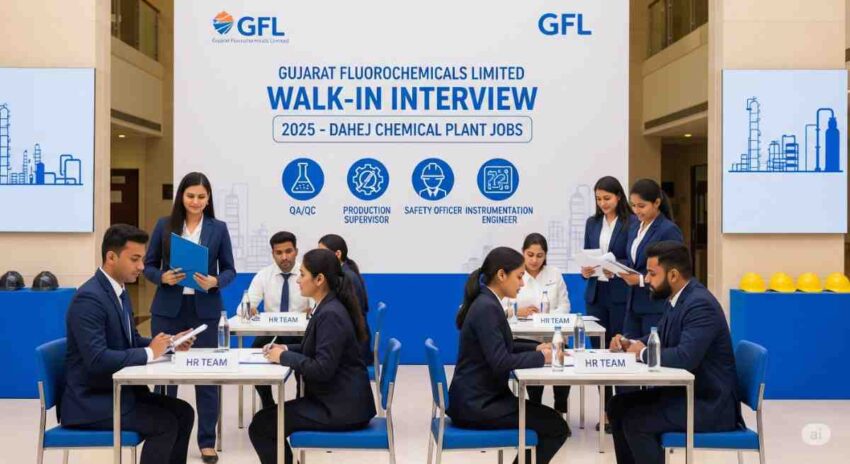 Walk-in Interview in Ankleshwar | Gujarat Fluorochemicals Limited Jobs | Chemical Plant Job Vacancy in Dahej | Production Supervisor Job in Chemical Industry | Instrumentation Engineer Jobs in Gujarat | Safety Officer Jobs in Bharuch | Chemical Engineer Jobs in Gujarat | QA QC Chemist Jobs in Chemical Industry