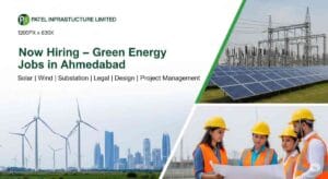 Green Energy Jobs in Ahmedabad | Renewable Energy Jobs in India | Solar Project Manager Jobs, Wind Power Plant Jobs, Substation Design Engineer Jobs, Project Management Jobs in Energy Sector, Energy Analyst Jobs in India, Civil Design Engineer Jobs in Ahmedabad, Regulatory Affairs Jobs in Energy Sector, Legal Jobs in Infrastructure Companies – Apply Now!