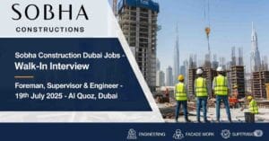 Sobha construction Dubai jobs | Foreman jobs in Dubai | HVAC foreman jobs | Electrical foreman jobs in Dubai | Plumbing foreman jobs in Dubai | Electrical supervisor jobs | Electrical supervisor jobs in Dubai | Plumbing supervisor jobs | Plumbing supervisor jobs abroad