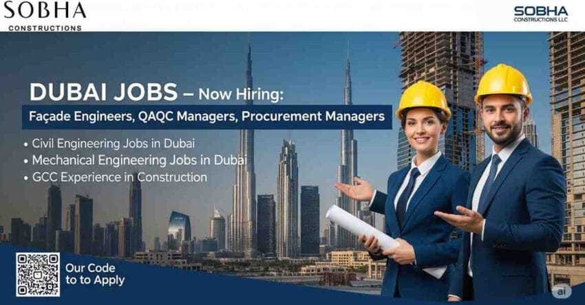 Sobha Construction Dubai Jobs | Façade Engineer Jobs in Dubai | Procurement Manager Jobs in Dubai | QAQC Manager Jobs in UAE | Civil Engineering Jobs in Dubai | Mechanical Engineering Jobs in Dubai | High Rise Building Construction Jobs Dubai | GCC Experience Jobs in Construction