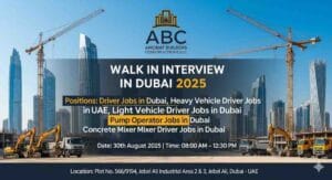 Driver Jobs in Dubai | Heavy Vehicle Driver Jobs in UAE | Light Vehicle Driver Jobs in Dubai | Concrete Mixer Driver Jobs in Dubai | Pump Operator Jobs in Dubai | Construction Jobs in Dubai for Drivers | Walk in Interview Jobs in Dubai 2025 | UAE Driving Jobs with License