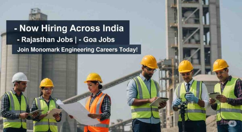 Engineering Jobs in Rajasthan 2025 | Cement Industry Jobs in India | Mechanical Engineer Vacancies 2025 | Electrical Engineer Jobs in Rajasthan | Instrumentation Engineer Jobs in Goa | Chemical Industry Job Openings India | Monomark Engineering Careers