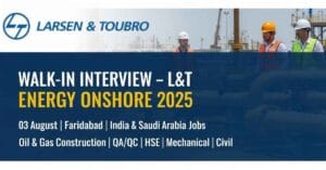 L&T Energy Onshore Jobs 2025 | Oil and Gas Construction Jobs in Saudi Arabia | Mechanical Engineer Jobs in L&T | QA QC Engineer Jobs in Oil and Gas | Civil Engineering Jobs in EPC Companies | Walk-in Interview in Faridabad 2025 | HSE Officer Jobs in Oil and Gas Sector | SCM Buyer Jobs in Engineering Companies