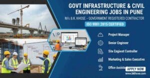 Govt Infrastructure Jobs Pune | Civil Engineering Jobs Pune | Project Manager Govt Projects Pune | Senior Engineer Jobs Infrastructure Pune | Govt Contractor Jobs Pune | Site Engineer Jobs Pune 2025 | Marketing & Sales Executive Real Estate Pune | Document Controller Govt Infra Projects Pune | Office Assistant Jobs Pune Infrastructure