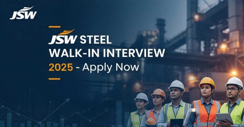 JSW Steel jobs in Ahmedabad – JSW Steel walk-in interview 2025 | Steel plant job vacancy in Ahmedabad for Mechanical engineer jobs in steel plant, Electrical engineer jobs in Ahmedabad, Metallurgy jobs in steel industry, JSW career opportunities in Gujarat, and Steel industry jobs for diploma engineers