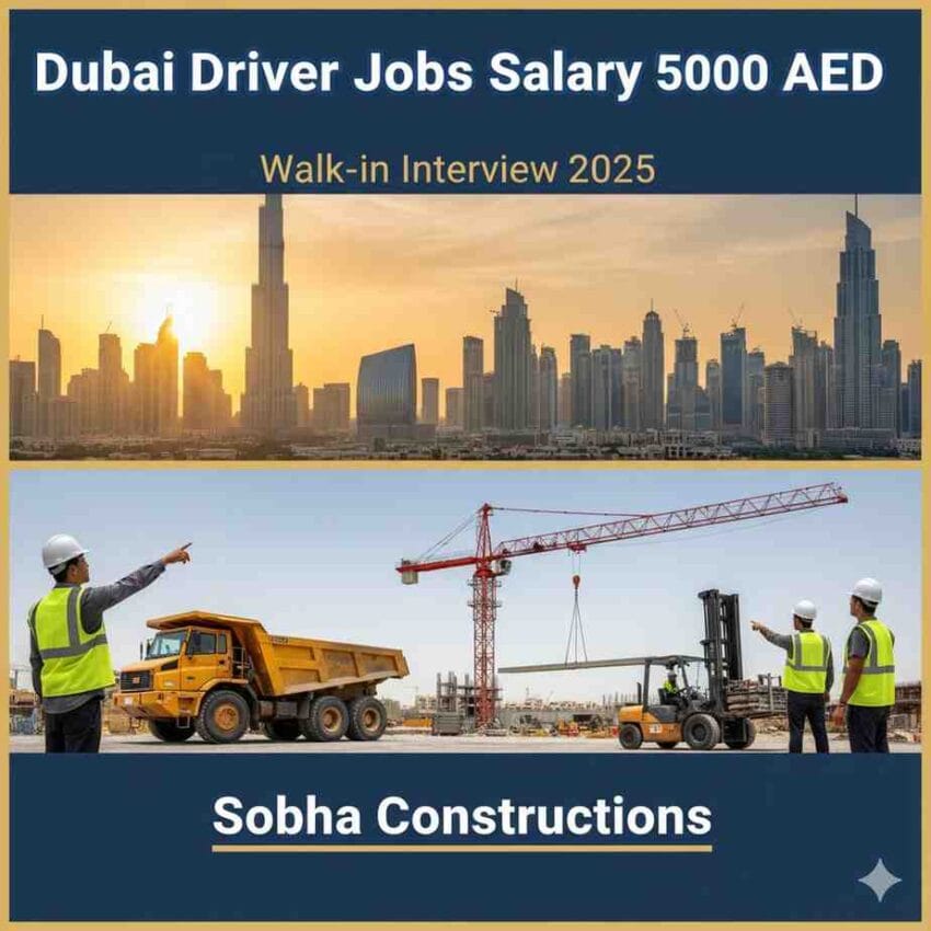 Driver Jobs in Dubai Salary 5000 | Driver Jobs in Dubai for Indian | Forklift Operator Jobs in Dubai | Mobile Crane Operator Job in Dubai | Truck Driver Jobs in Dubai - Dubai Driver Jobs Salary 5000