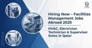 Facilities Management Jobs Abroad – Hospital Maintenance Technician Jobs, HVAC Technician Jobs in Qatar, ITI Electrician Jobs Overseas, Gulf Jobs for Mechanical Fitters, Diploma Holder Supervisor Jobs Qatar, Boiler Technician Job Vacancy 2025, and Maintenance Technician Hiring in Doha