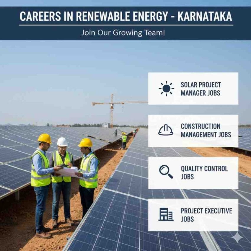 Solar Project Manager Jobs, Construction Management Jobs, Quality Control Jobs & Project Executive Job in Karnataka – MEIL Hiring Now