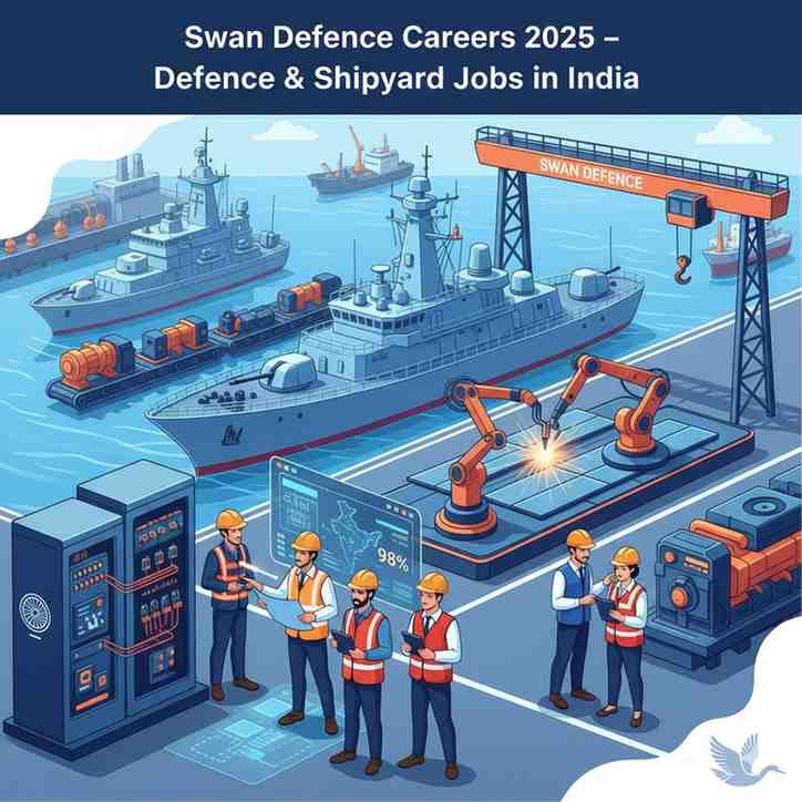 Defence Jobs in Gujarat, Shipyard Jobs India, Heavy Engineering Jobs in India, Production Manager Jobs in Shipbuilding, Quality Assurance Jobs in Defence Industry, Safety Officer Jobs in Engineering, Electrical Engineering Jobs Gujarat, and Plant Maintenance Jobs Shipyard – Swan Defence Careers 2025