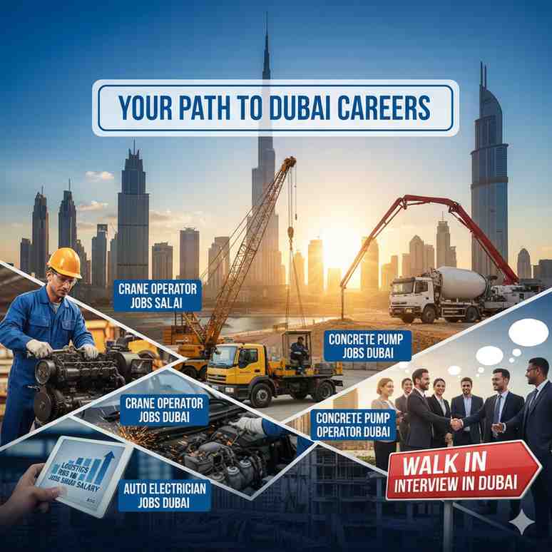 Diesel Mechanic Jobs in Dubai | Crane Operator Jobs in Dubai | Auto Electrician Jobs in Dubai | Logistics Jobs in Dubai with Salary | Concrete Pump Operator Jobs in Dubai | Walk in Interview in Dubai 2025 – Apply Now at Ancient Builders Constructions LLC