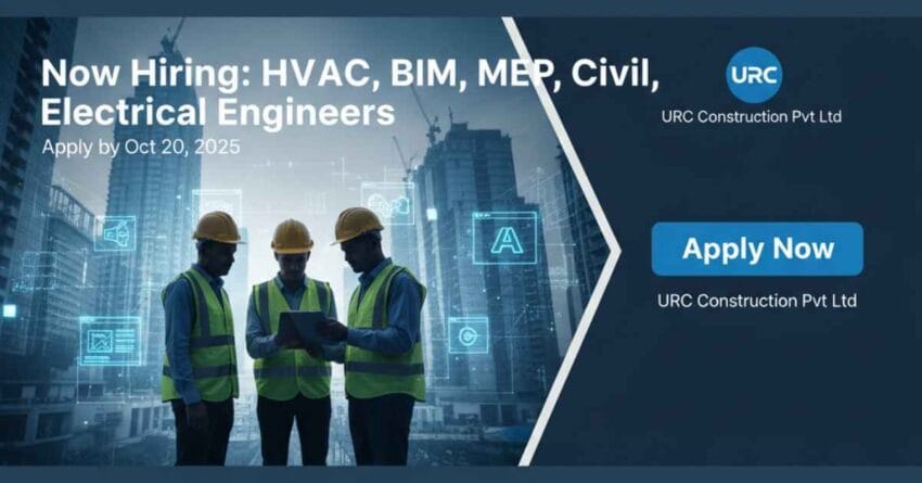 HVAC Design Engineer jobs in Chennai | BIM Modular jobs India | MEP Planning jobs in India | Civil Finishing Manager vacancy | Planning Manager Civil job Vellore | Reinforcement Manager jobs BBS | Mechanical Electrical Engineer jobs India | URC Construction jobs 2025