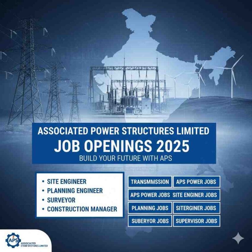 Transmission Line Job Openings in India 2025 | Site Engineer Power Transmission Salary India | How to Become Planning Engineer in Power Line Projects | Assistant Surveyor Jobs Power Sector Diploma Required | Quality Engineer Role in Wind Mill Tower Companies India | Supervisor Stringing Incharge Electrical Power Line Duties | Power Transmission Manager Civil vs Mechanical Qualification | Site Engineer 3-7 Years Exp Transmission Line Jobs Mumbai PAN India
