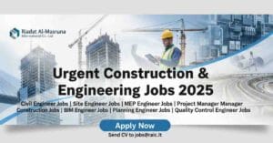 Construction jobs, Civil engineer jobs, Site engineer jobs, Project manager construction jobs, MEP engineer jobs, Infrastructure jobs, Engineering vacancies, Quality control engineer jobs, Planning engineer jobs, BIM engineer jobs | Apply Now 2025