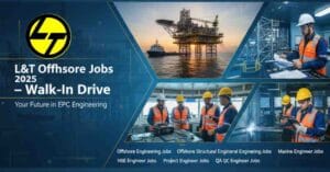 L&T Offshore Jobs 2025: Offshore Engineering Jobs, Offshore Engineer Jobs, Offshore Structural Engineering Jobs, 3rd Engineer Jobs Offshore, Marine Engineer Offshore Jobs, Oil and Gas Jobs India, HSE Engineer Jobs, Project Engineer Jobs, QA QC Engineer Jobs