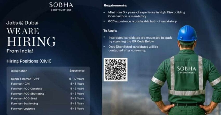Urgent Jobs in Dubai for Indian – Jobs in Dubai for Indians | Logistics Jobs in Dubai, Logistics Job Vacancies in Dubai, Scaffolding Jobs in Dubai | Sobha Company Job Vacancy, Sobha Construction Job Vacancy, Sobha Dubai Jobs, Sobha Jobs