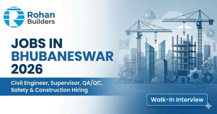 Rohan Builders Jobs in Bhubaneswar | Civil Engineer Jobs Odisha & Construction Hiring