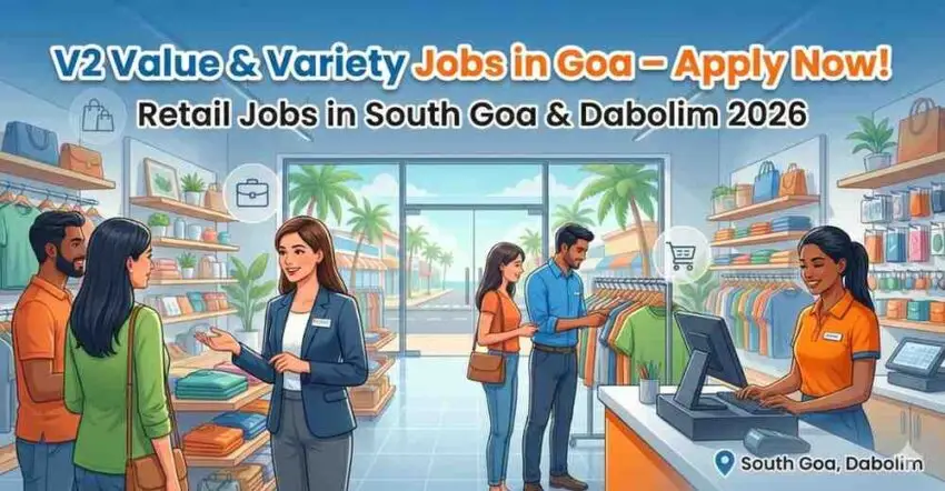 V2 Value and Variety Jobs in Goa | Retail Jobs in South Goa & Dabolim | New Store Opening Jobs in Goa | Store Manager, Sales Executive, Cashier & Retail Staff Vacancy 2026
