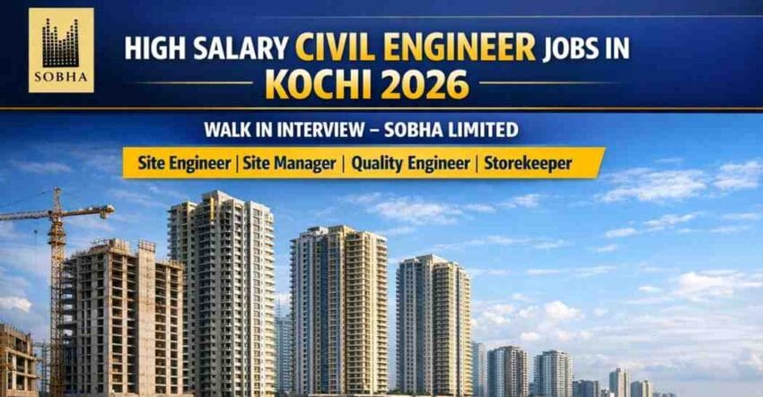 Civil Engineer Jobs in Kochi 2026 – Sobha Walk In