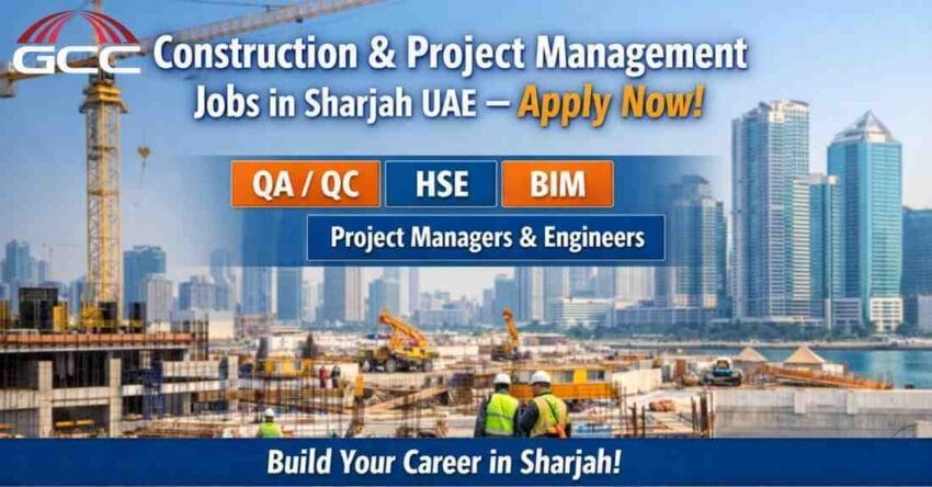 Construction & project management jobs in Sharjah UAE. GCC GINCO hiring QA/QC, HSE, BIM, Engineers and Project Managers. Apply now.