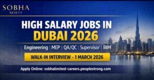 Engineering Jobs in Dubai 2026 Sobha Realty Walk-In Interview for MEP, QAQC & Supervisor Roles
