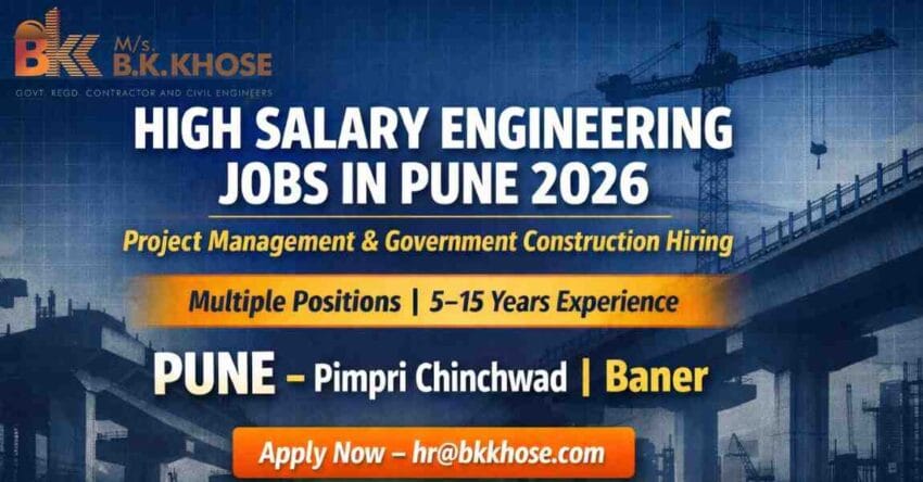 Engineering Jobs in Pune 2026 B.K. Khose High Salary Government Hiring