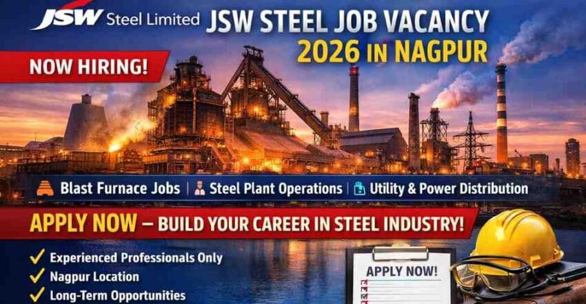 JSW Steel Job Vacancy 2026 in Nagpur – Steel Plant, Utility & Power Jobs Open