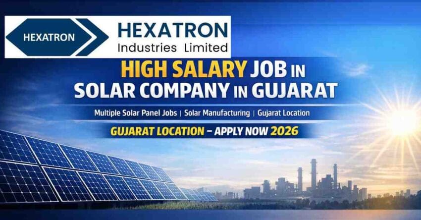 Job in Solar Company in Gujarat 2026 Solar Jobs in Gujarat Apply Online Now
