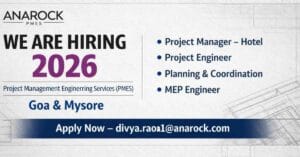Looking for jobs in Goa ANAROCK Hiring 2026 offers project management jobs in Goa for civil, planning and hotel project professionals.