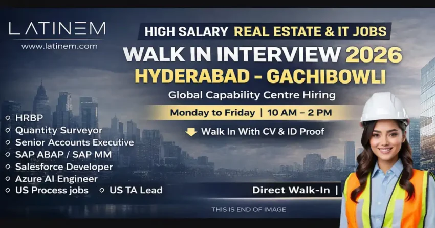 SAP Jobs in Hyderabad Walk In 2026 – High Salary Openings in Gachibowli