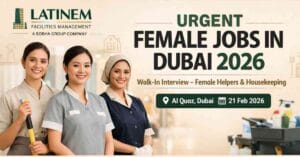 Urgent Female Jobs in Dubai 2026 – Walk-In Female Helper Hiring