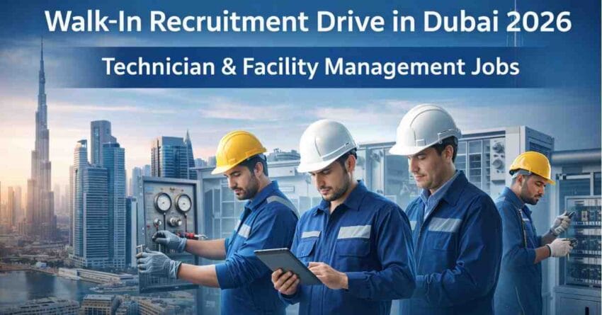 Walk-In Recruitment Drive in Dubai 2026 | Technician Jobs in Dubai & Facility Management Jobs in UAE