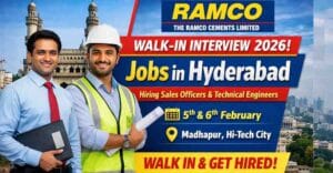 Ramco Cement Jobs in Andhra Pradesh – Sales Officer & Technical Engineer Walk-In