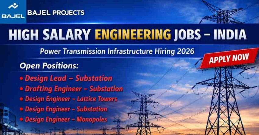 Bajel Projects Design Engineer Jobs 2026 Substation Drafting
