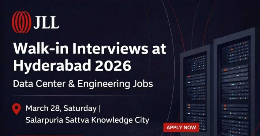 JLL walk-in interview Hyderabad 2026 data center jobs