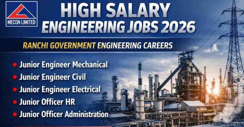 MECON Hire Engineering Government Jobs 2026 Jobs in RanchiMECON Hire Engineering Government Jobs 2026 Jobs in Ranchi