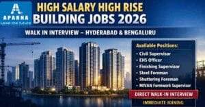MIVAN Formwork Jobs in Hyderabad & Steel Foreman Jobs Bengaluru 2026